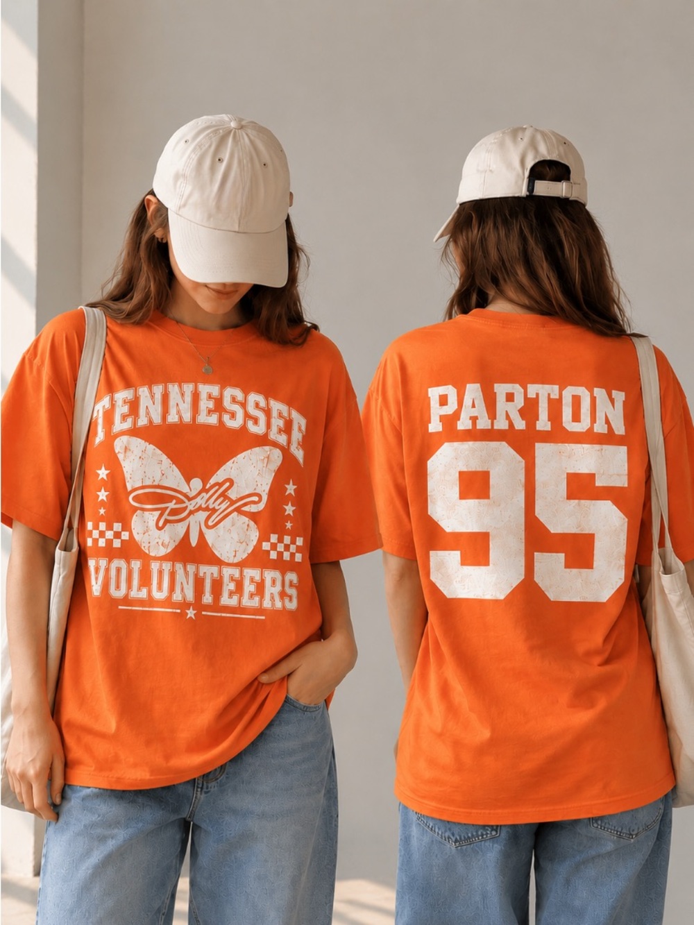 Dolly Tennessee Volunteers Butterfly T-Shirt, Dolly Tribute Game Day Tee